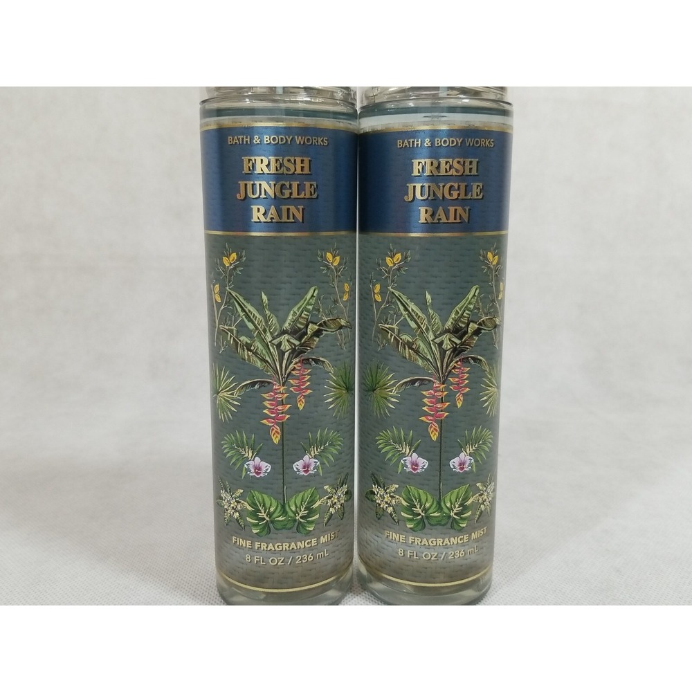 Bath & Body Works JUNGLE RAIN Fragrance Spray Mist Lot Of 2‎ Full Size NEW